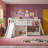 Slide Wood , Storage, Twin Size Loft Bed For Kids – Safe Wooden Frame With Cabinet & Drawer