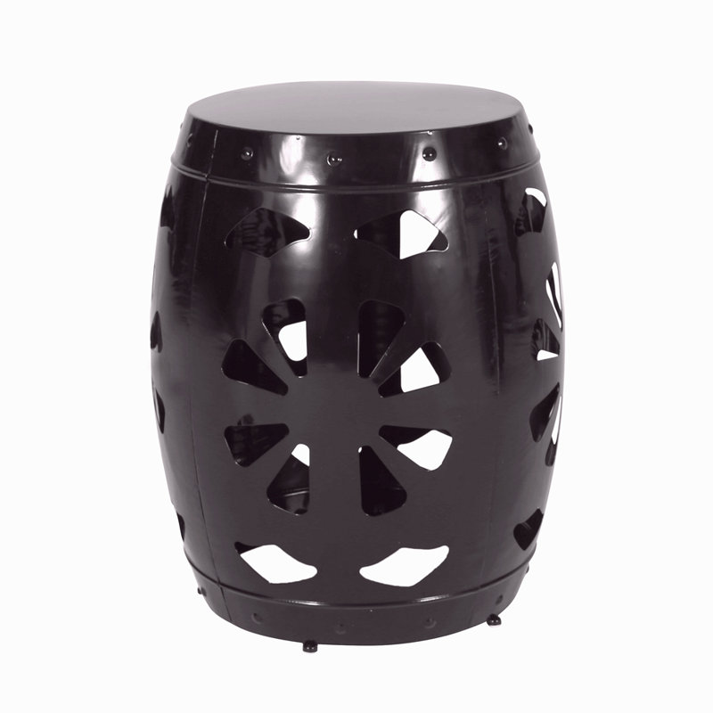 Table de bout en métal - Grand, Noir