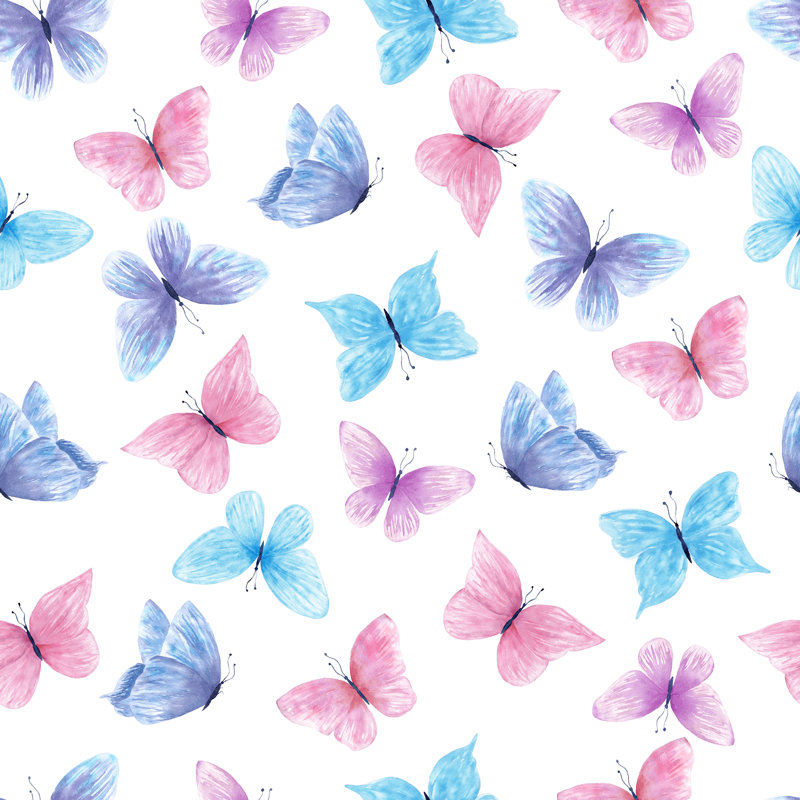 Castlereagh, papillons multicolores sur toile, H 12 po x l 12 po
