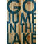 «Go Jump Blue», reproduction d'art textuel sur toile tendue-20747287