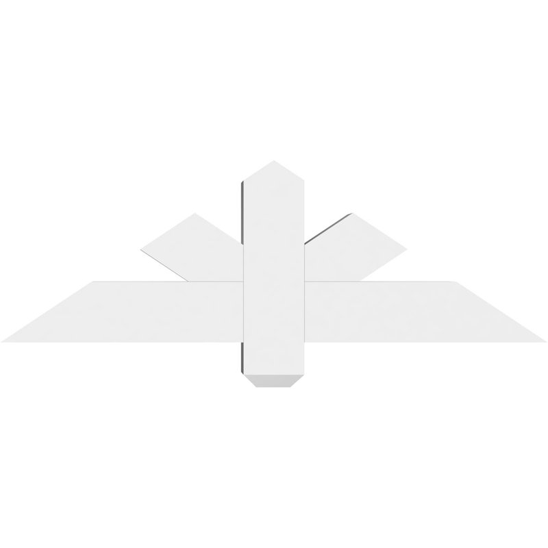 Support de pignon en PVC de qualité architecturale Kennewick, H 12 po x l 36 po (pas: 8/12), P 4 po x F 4 po