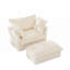 Fauteuil rembourré avec housse avec repose-pieds-1736839787
