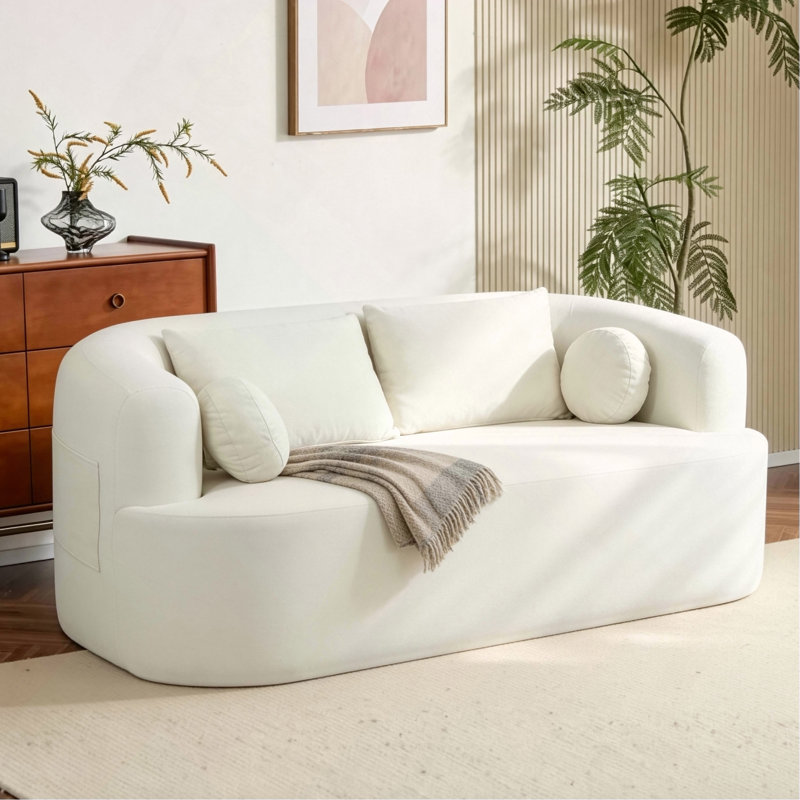 Canapé-dans-une-causeuse, Beige