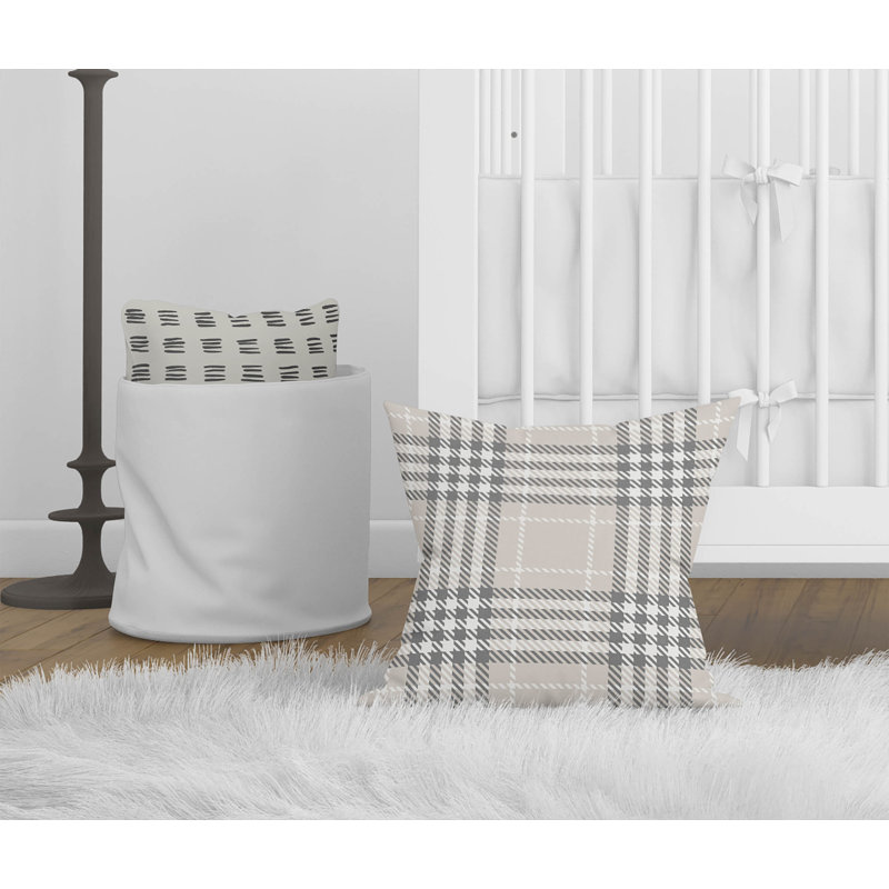 Coussin Christopher, H 20 po x l 20 po, Taupe / ivoire