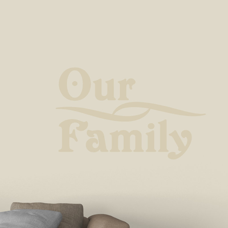 Adhésif décoratif «Our Family», Beige clair