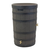 Good Ideas 50 Gallons Plastic Drainable Rain Barrel