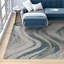Tapis intérieur / extérieur abstrait gris / bleu sarcelle Heda-315285710