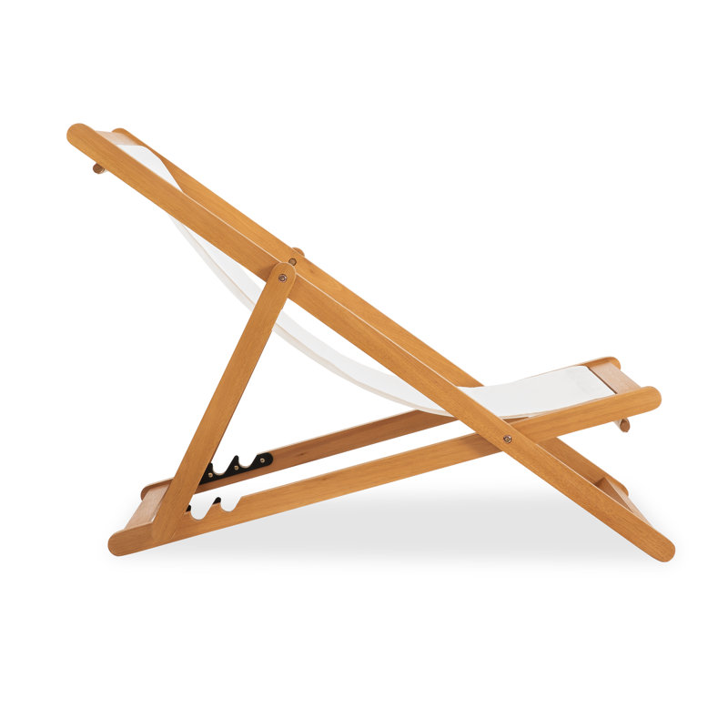 Chaise longue en bois d'eucalyptus massif