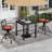 Ackerin Swivel Aluminum Outdoor 28.7'' Bar Stool with Sunbrella Cushion-948796492