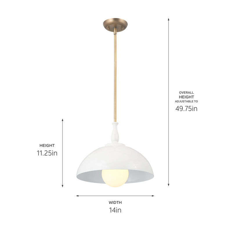 Greige Steel Dome Pendant Light with Beige Shade