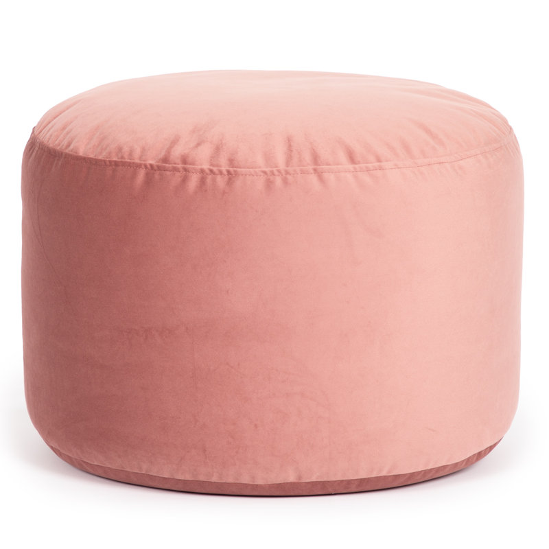 Franka Velvet Ottoman, Rose Velvet