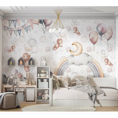 Adhésif mural pelez et collez pour enfants - Bears In The Sky