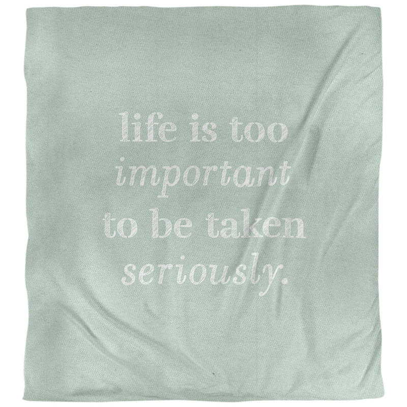 Housse de couette réversible simple Quotes, Housse de couette pour très grand lit, Vert / blanc