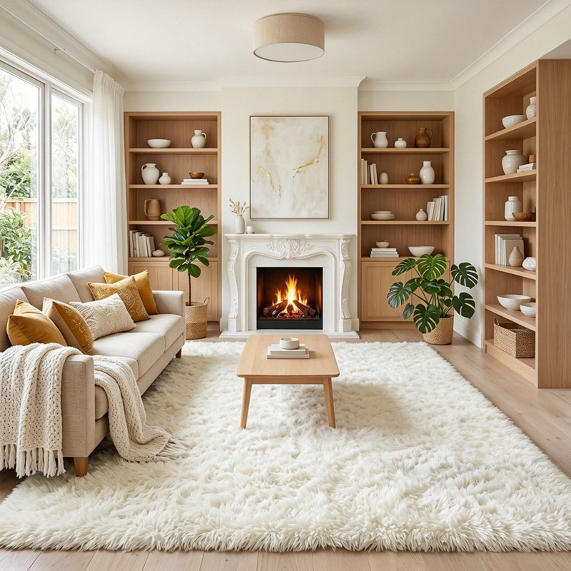 Aalieyah Deep Pile Fluffy Shaggy Area Rug for Indoor/Outdoor Use cream white, 160*230cm