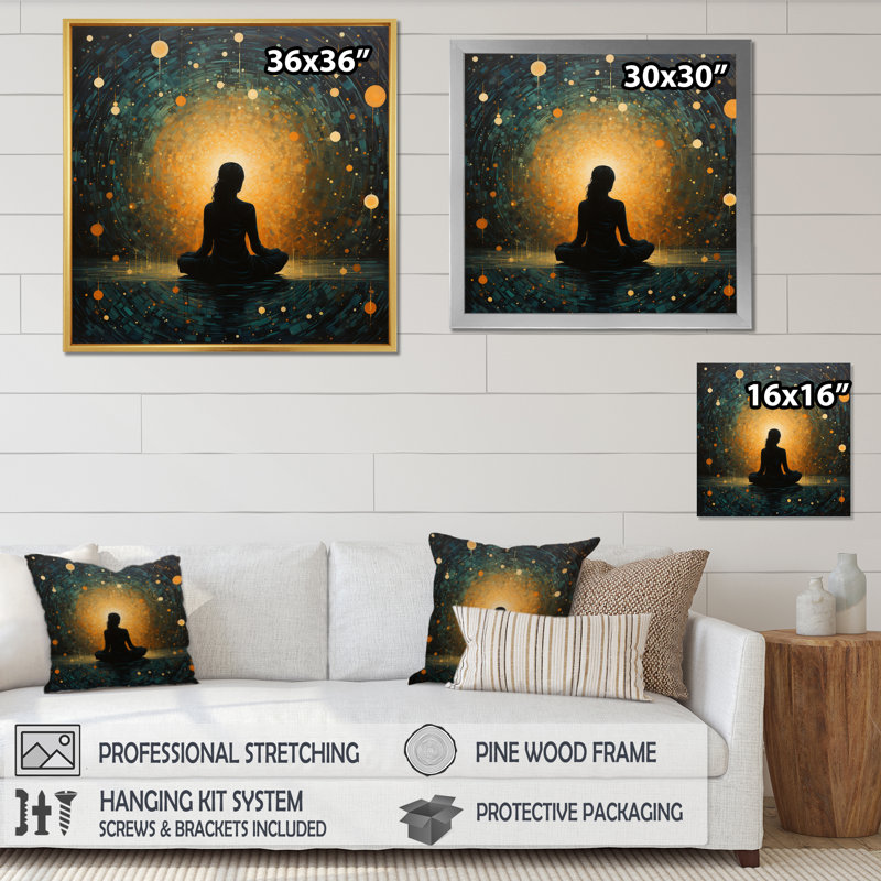«Yoga In Stillness» sur impression sur toile, H 30 po x l 30 po x P 1 po