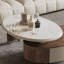 Table basse en pierre micro-cristalline télescopique