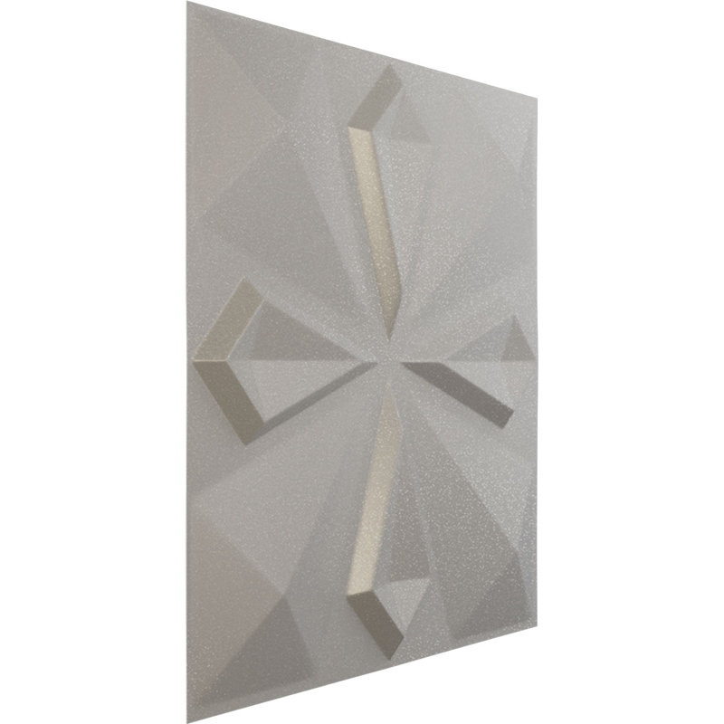 Panneau mural 3D 19,63 "x 19,63" en noir (paquet de 12), Blanc