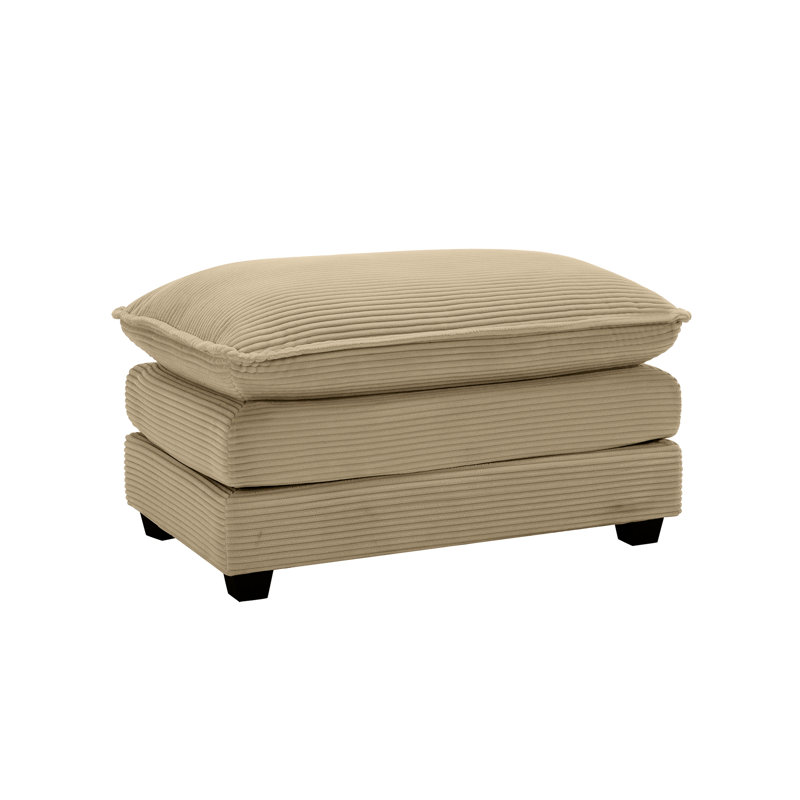 Tan Corduroy Lounge Chair, Matches Multiple Sofas, Comfy Fabric Footstool In Tan, Suits, Tan