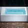 60" X 30" Alcove Acrylic Rectangular Whirlpool Heated Jetted Tub In White With Drain and Overflow