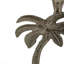 Table d'appoint ronde 14 po x 14 po x 24 po - Plateau en marbre blanc, motif de palmier doré