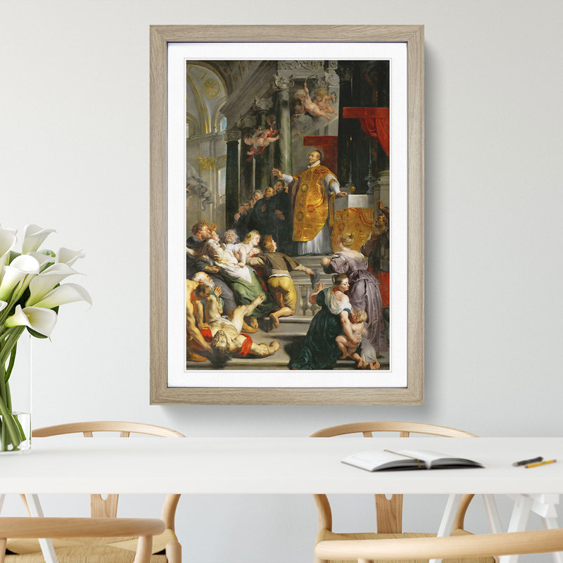 Miracles by Peter Paul Rubens - Picture Frame Painting, Oak Framed, 65cm H x 48cm W x 2cm D