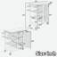 Îlot de cuisine extérieur pliable avec roulettes verrouillables, armoire de rangement et porte-serviettes-125435928