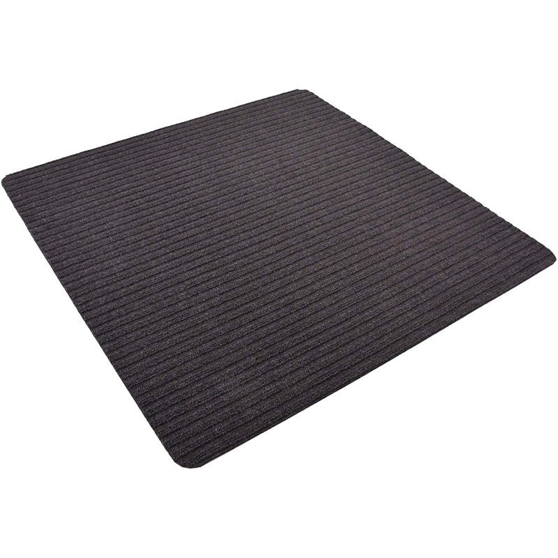 Tapis assorti pour tapis d'escalier nervuré, Gris, Rectangle 30 po x 30 po