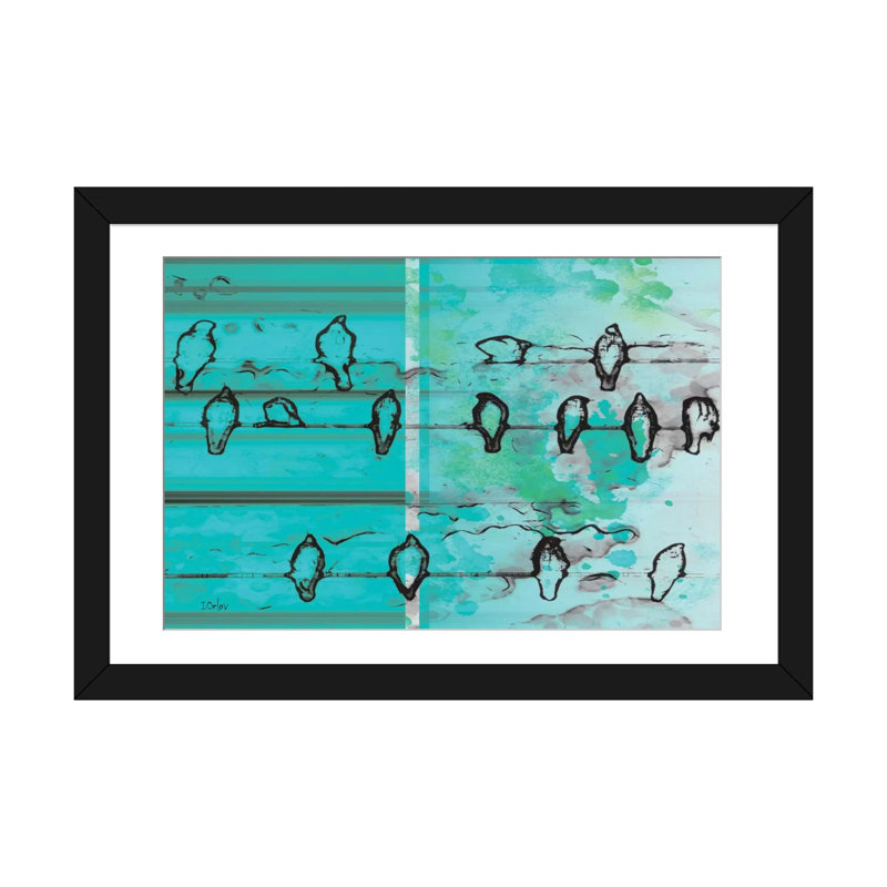 «Blue Magic», impression sur toile tendue, Papier d'art encadré noir, Blanc, H 16 po x l 24 po x P 1 po