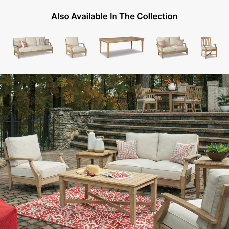  Arikka Eucalyptus Outdoor Lounge Chair