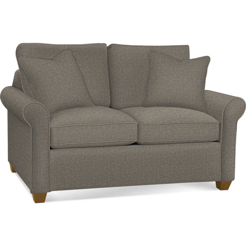 Park Lane Upholstered 73'' Sofa, Gel Memory Foam Mattress, Havana, Gray Sugar Performance; 0863-84
