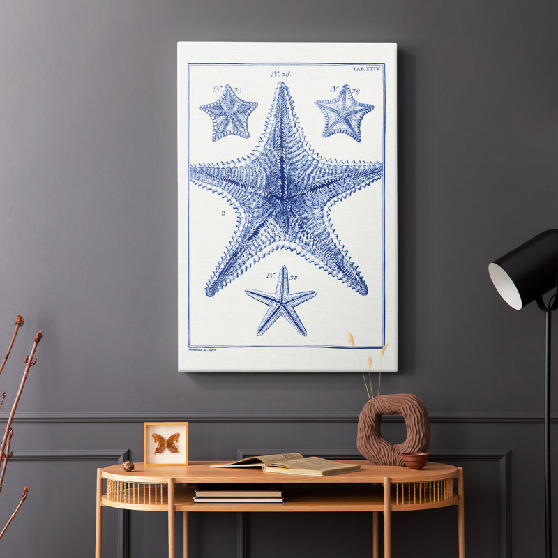 Blue Sea Stars VIII -Gallery Wrapped Cavas, 18" H x 12" W