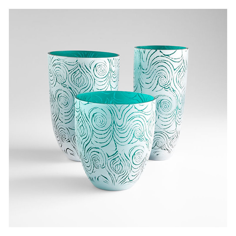 Vase de table Destin, H 11,5 po x l 7,5 po x P 7,5 po