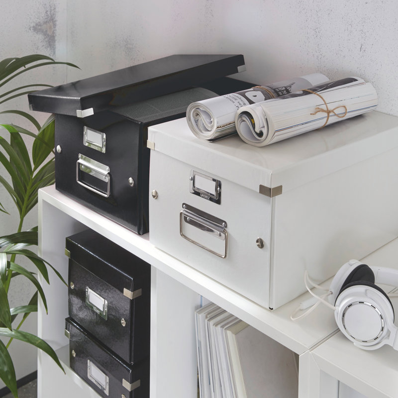 Leitz Decorative Bin, Black, 28.1cm H x 20cm W x 37cm D