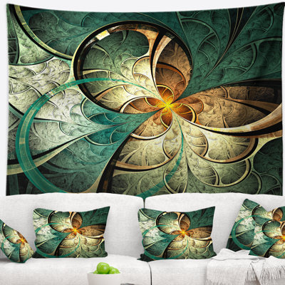 Tapisserie fleur abstraite