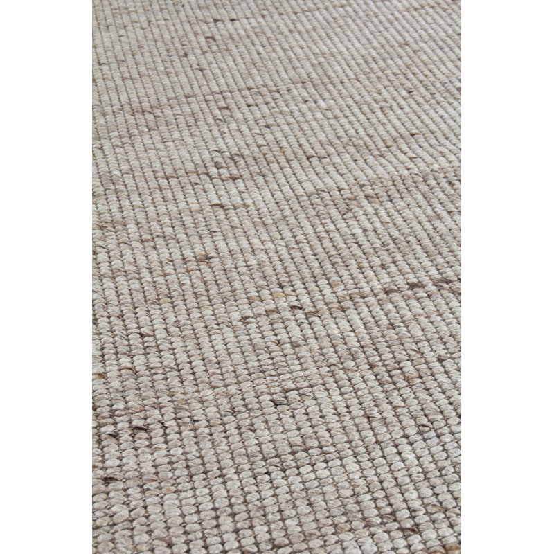 Hesse Hand-Loomed Polyester/Cotton Beige Area Rug, Rectangle 6' x 9'