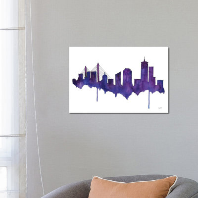 Boston Skyline by Kelsey McNatt - Wrapped Canvas Painting