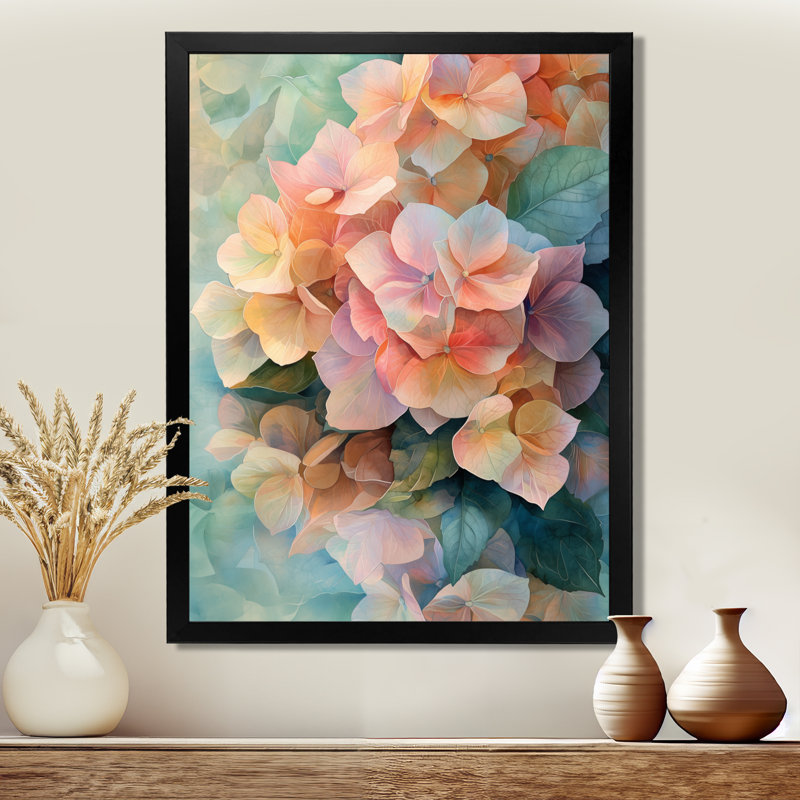 Ashley - Floral Wall Decor, Reproduction encadrée d'une seule photo, H 44 po x l 34 po, Noir, noir, noir, noir