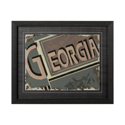 «Georgia» par alarme à la main, reproduction d'art texturée encadrée
