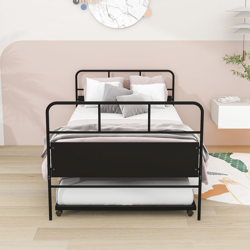Twin Platform Bed with Trundle