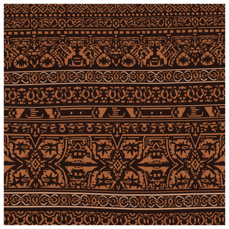Rideaux de douche Intricate Brown, L 70 po x H 72 po