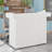 55-Inch White Rectangle Manufactured Wood Reception Desk With Light and 2 Grommets-2125921475