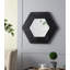 Miroir hexagonal 18,5 "x 18,5" avec cadre en bois massif, décoration murale-917672304