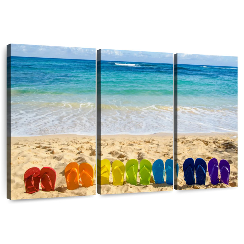 Gillard Sandy Beach Flip Flops, 32" H x 50" W