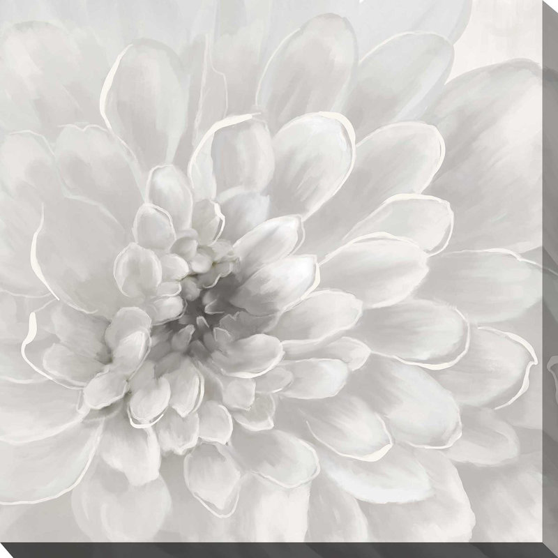 Dahlia par Nan - Peinture, Toile tendue, H 18 po x l 18 po x P 1 po