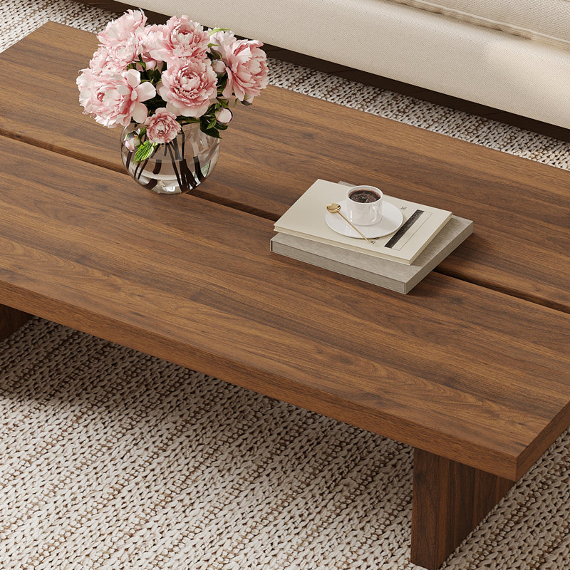 47" Modern Wood Coffee Table for Living Room | Sled Design