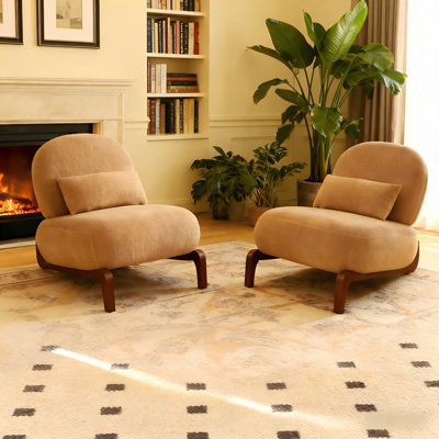 Chaise d'appoint rembourrée avec (ensemble de 2)