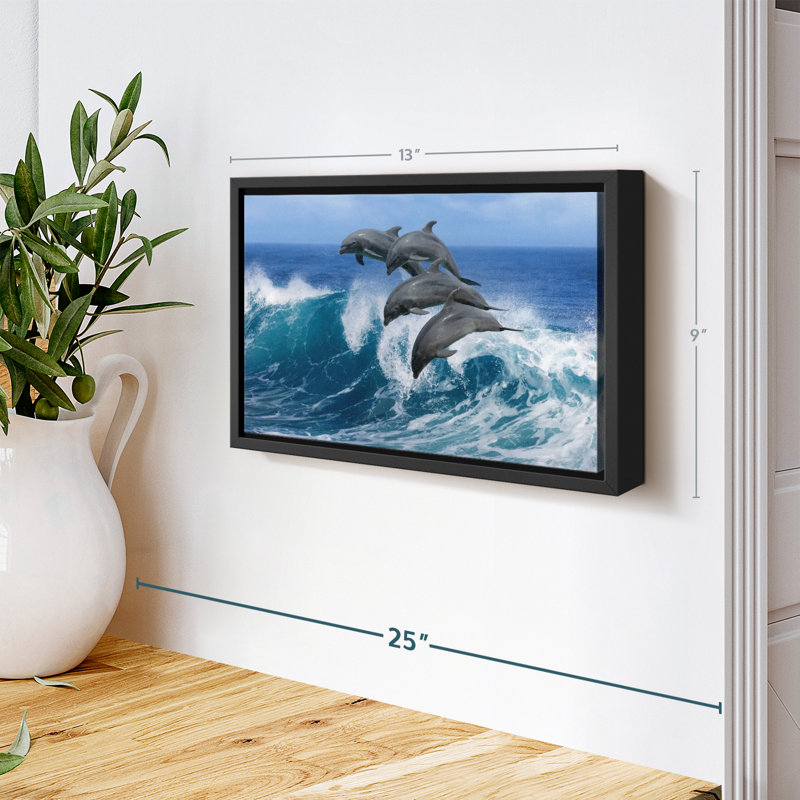 «Dolphins In Hawaii Wall Art», H 9 po x l 13 po