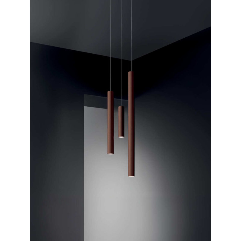 Lodes A-Tube Suspension Lamp Line-V, 11.81'' H X 2.36'' W X 2.36'' D, Coppery Bronze