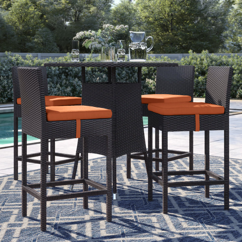 Ensemble bistro 5 pièces Convene, Orange