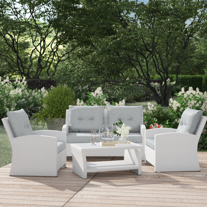 Angelyn 4 Seater Rattan Sofa Set